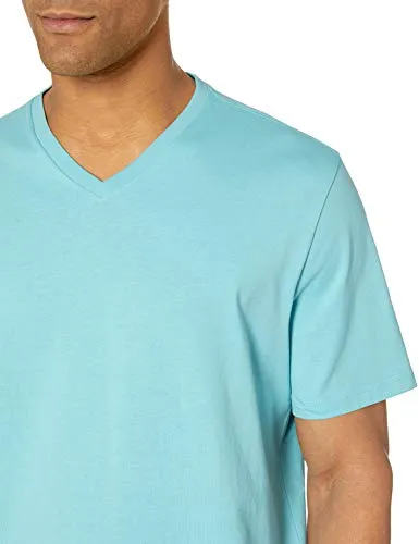 Amazon Essentials Men's 2-Pack Regular-Fit Short-Sleeve V-Neck T-Shirt, Anchor/Navy, Large