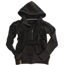 Ampersand Ave - Children's Cozy Half Zip Hoodie in Black