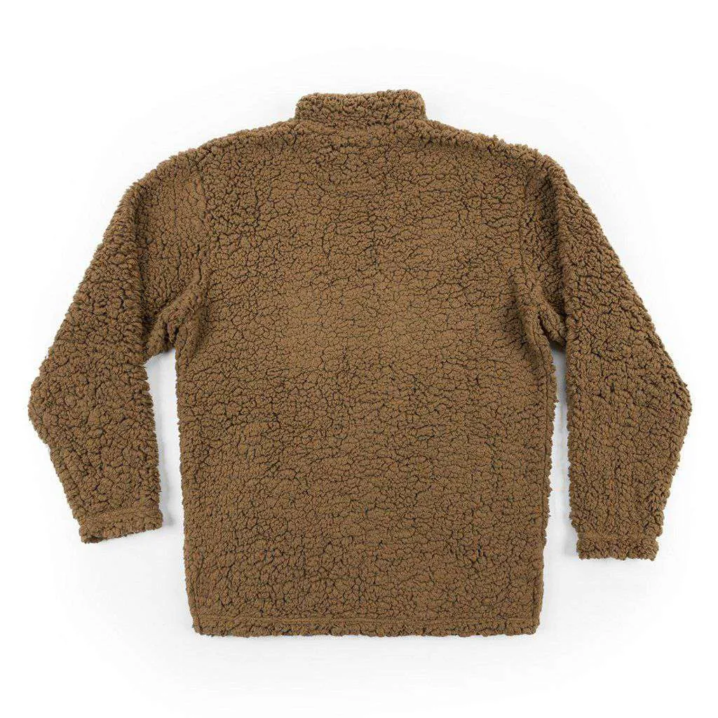 Appalachian Pile Pullover 1/4 Zip in Brown by Southern Marsh