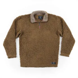 Appalachian Pile Pullover 1/4 Zip in Brown by Southern Marsh