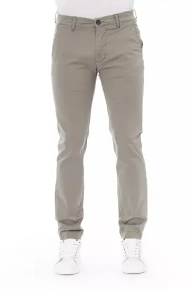 Baldinini Trend Beige Cotton Men Chino Trouser