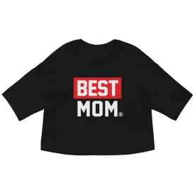 BEST MOM Loose drop shoulder crop top