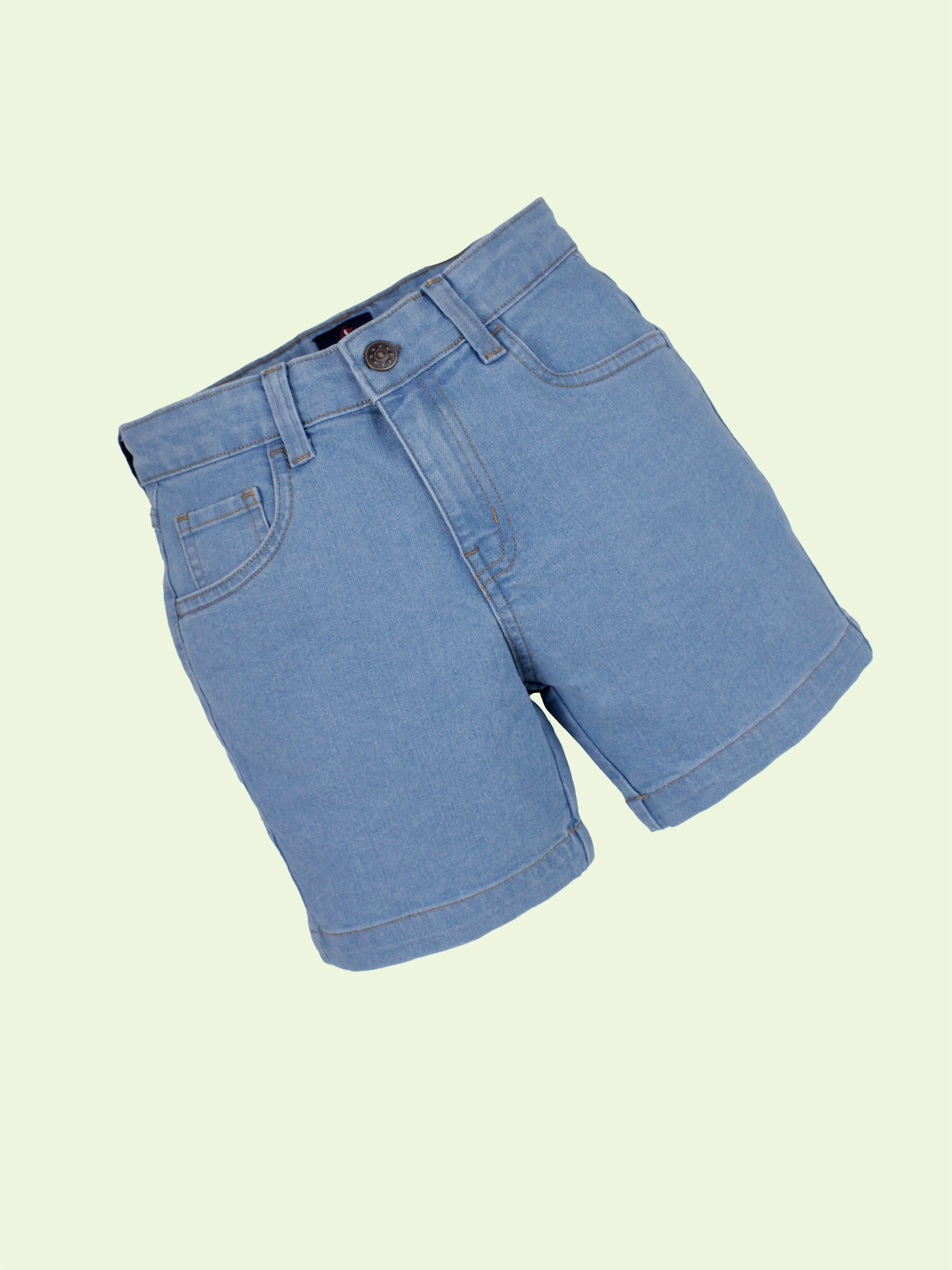 Boys Pack of 2 Solid Denim Shorts