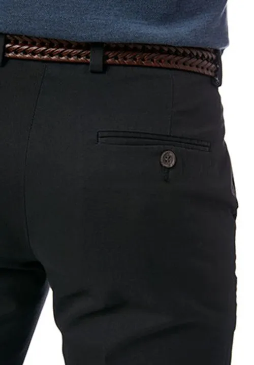 City Club Navigator Cotton Black Chino FLP010