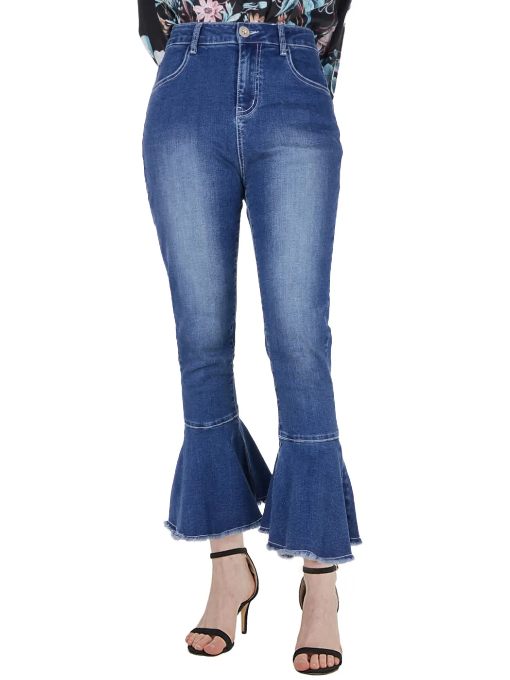 Classic Retro Flared Jeans by Anna-Kaci