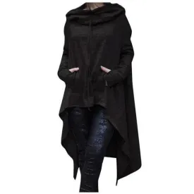 Cozy Autumn Poncho - Black
