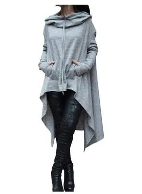 Cozy Autumn Poncho - Black