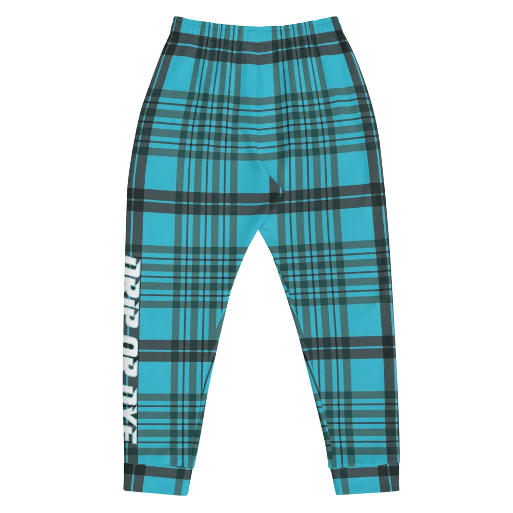 CRXWN | Drip or Dye | Plaid Season 1 Unisex Jogger Sweatpant Blue Reign