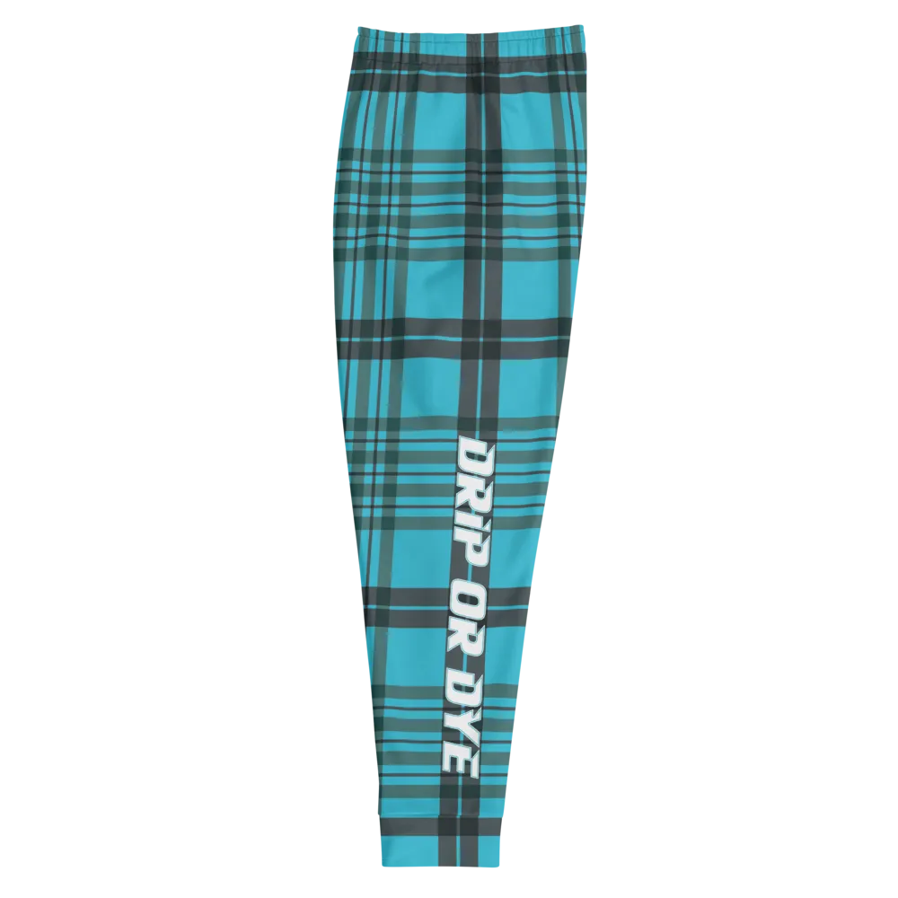 CRXWN | Drip or Dye | Plaid Season 1 Unisex Jogger Sweatpant Blue Reign
