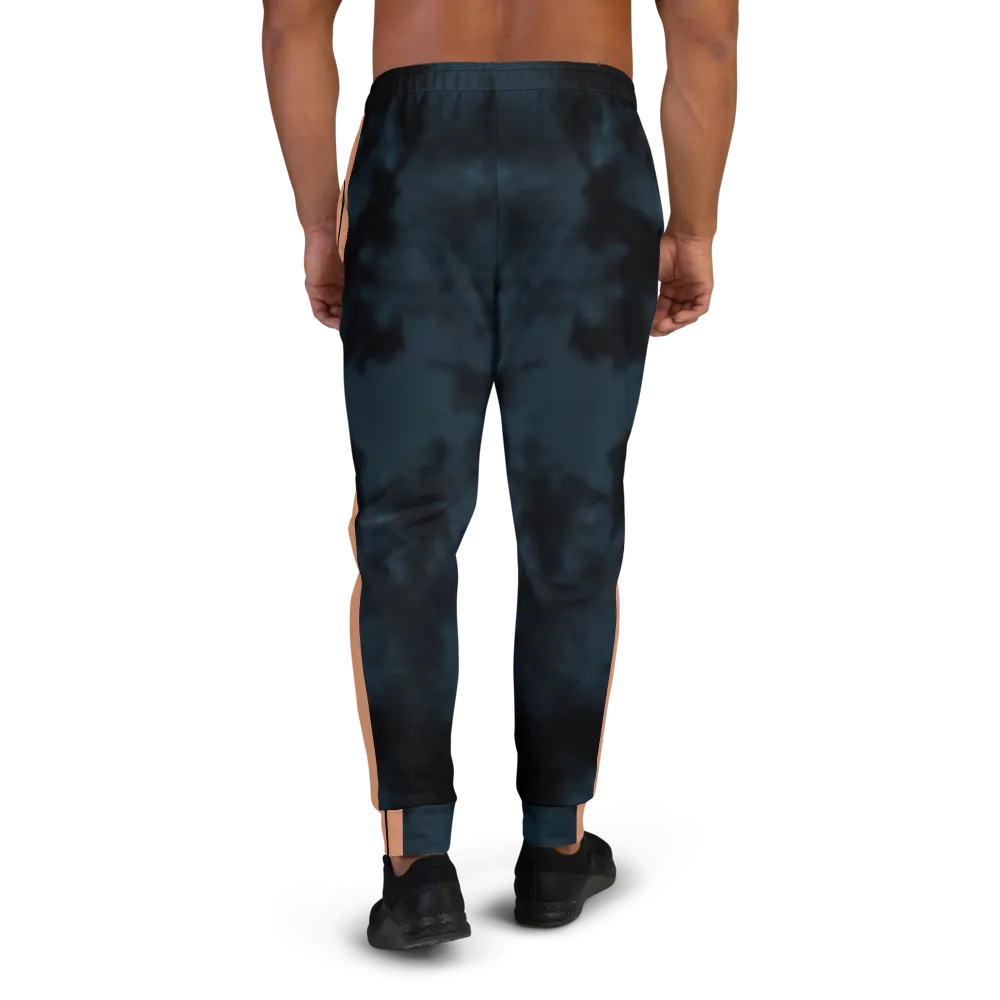 CRXWN | Royal Urban Resort | Trippy Drippy Royal Vibes Bleach Acid Wash with Malibu Stripe Unisex Jogger 700 Sun Velvet Blue Acid