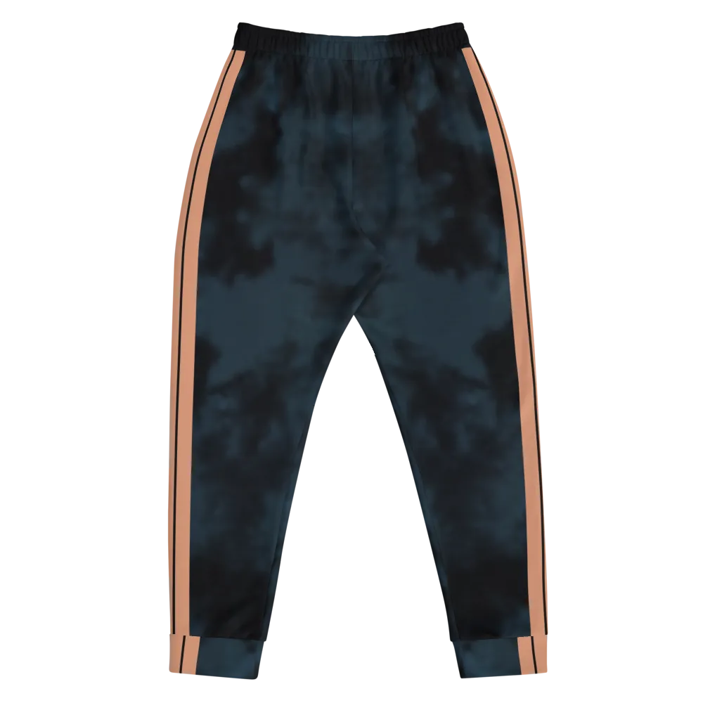 CRXWN | Royal Urban Resort | Trippy Drippy Royal Vibes Bleach Acid Wash with Malibu Stripe Unisex Jogger 700 Sun Velvet Blue Acid