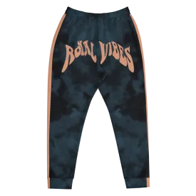 CRXWN | Royal Urban Resort | Trippy Drippy Royal Vibes Bleach Acid Wash with Malibu Stripe Unisex Jogger 700 Sun Velvet Blue Acid