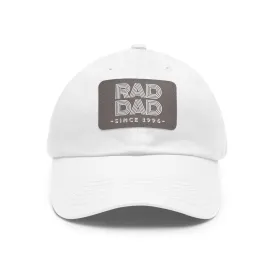 Customizable Rad Dad Hat with Leather Patch, Fathers Day Gift, Dad Hat, Dad Gift, Dad Date Hat, Dad Baseball Hat, Dad Retro Hat, Cotton Hat