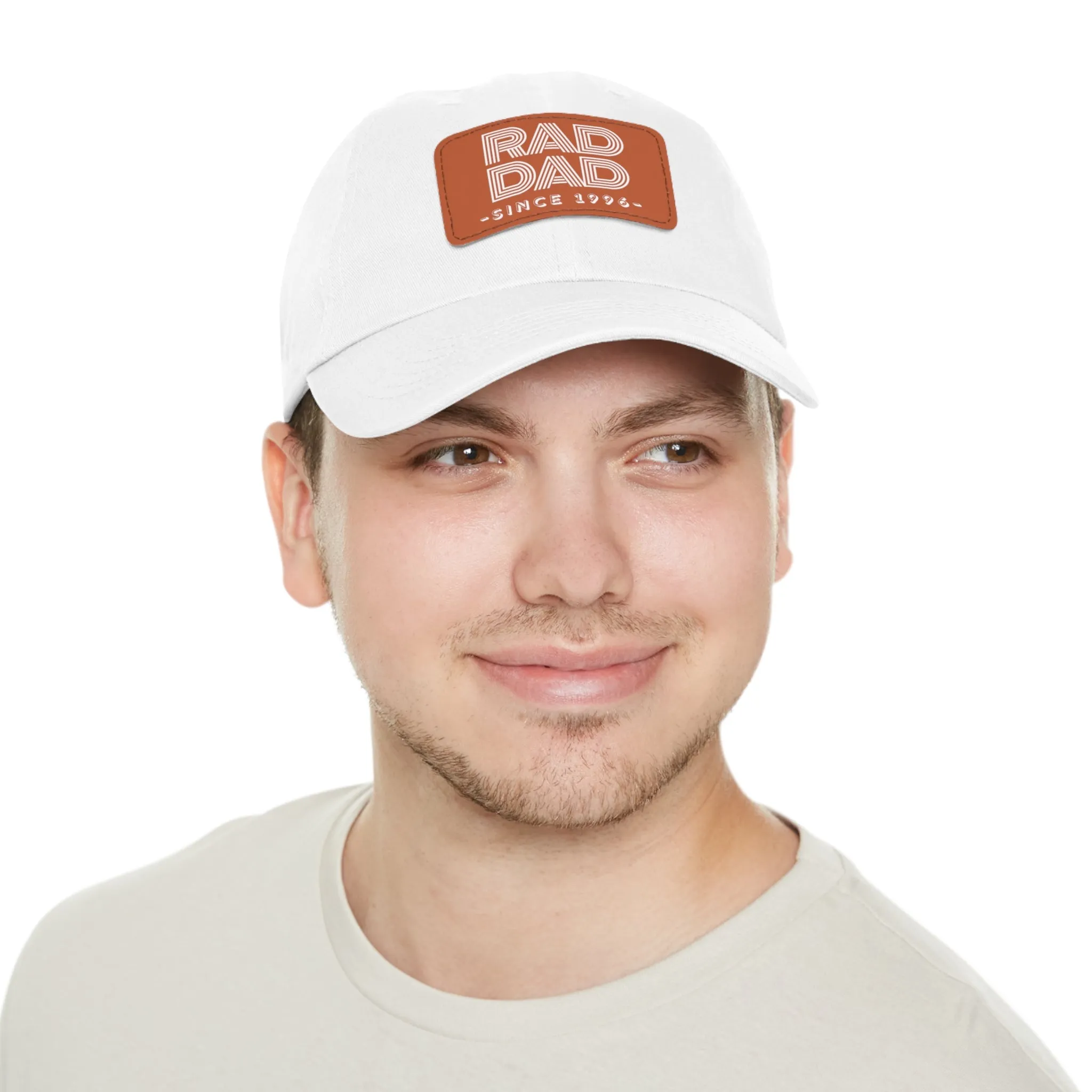 Customizable Rad Dad Hat with Leather Patch, Fathers Day Gift, Dad Hat, Dad Gift, Dad Date Hat, Dad Baseball Hat, Dad Retro Hat, Cotton Hat