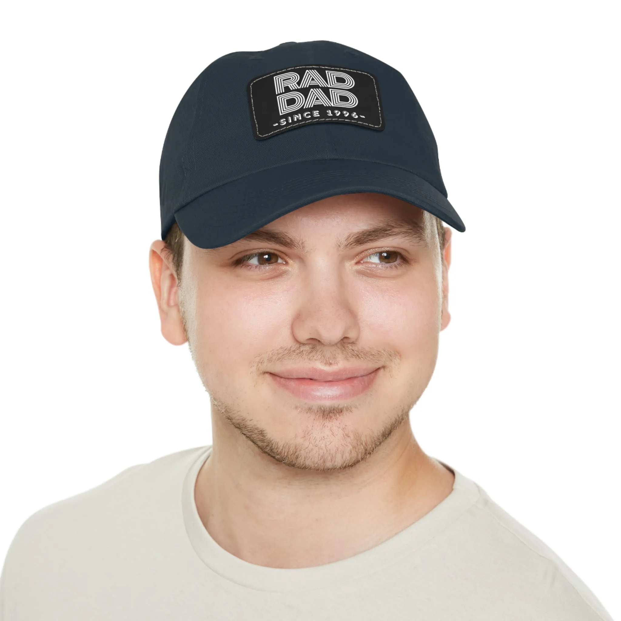 Customizable Rad Dad Hat with Leather Patch, Fathers Day Gift, Dad Hat, Dad Gift, Dad Date Hat, Dad Baseball Hat, Dad Retro Hat, Cotton Hat