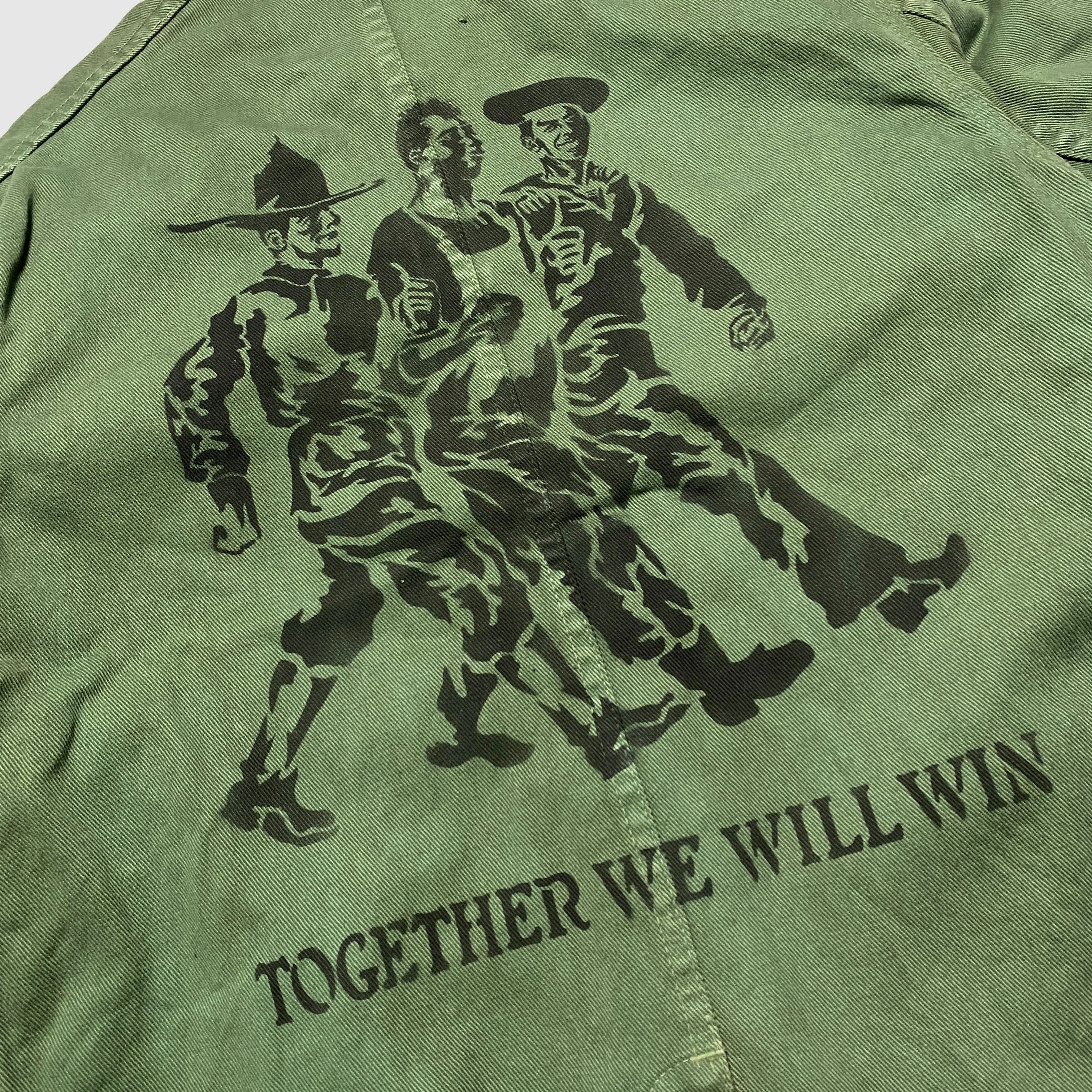 DDL 305 TUBMAN-TWW LIMITED EDITION REGULAR FIT VINTAGE INSPIRED RAILMAN JACKET GARMENT DYED CONE PARRAS BULL DENIM-13.75oz-GD GREEN