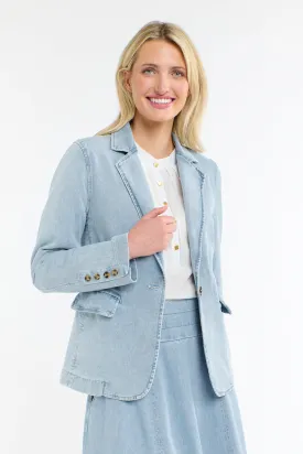 Denim Blazer Ice Blue