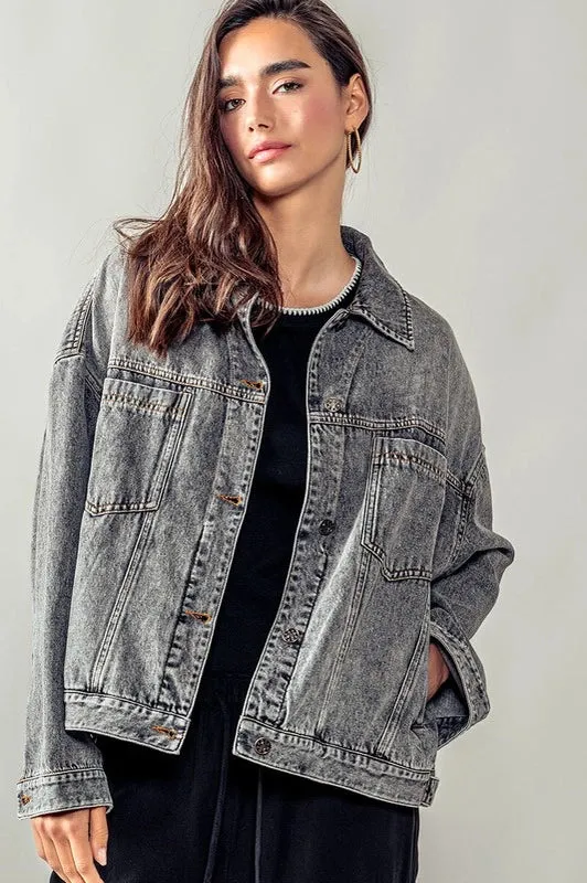 Denim Button-Up Jacket