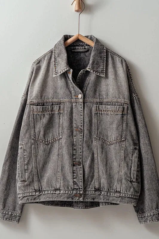 Denim Button-Up Jacket