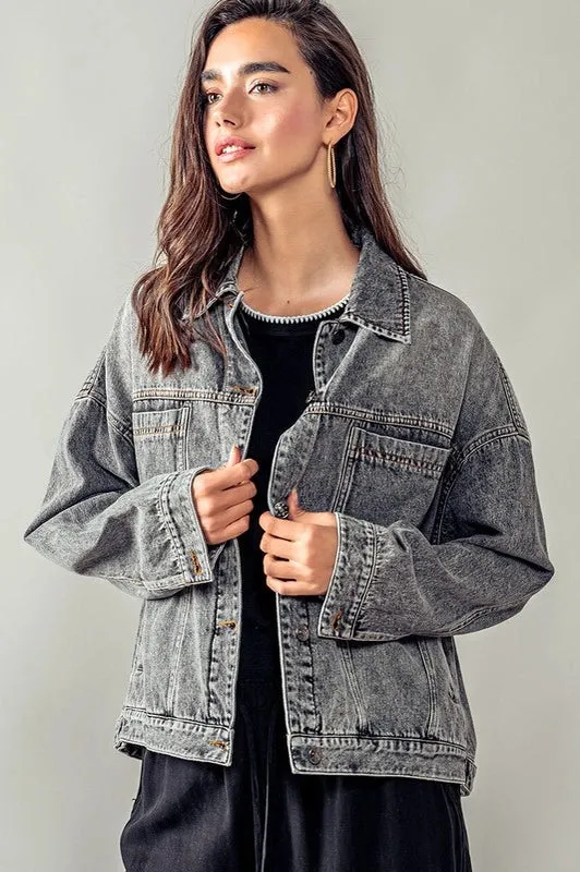 Denim Button-Up Jacket