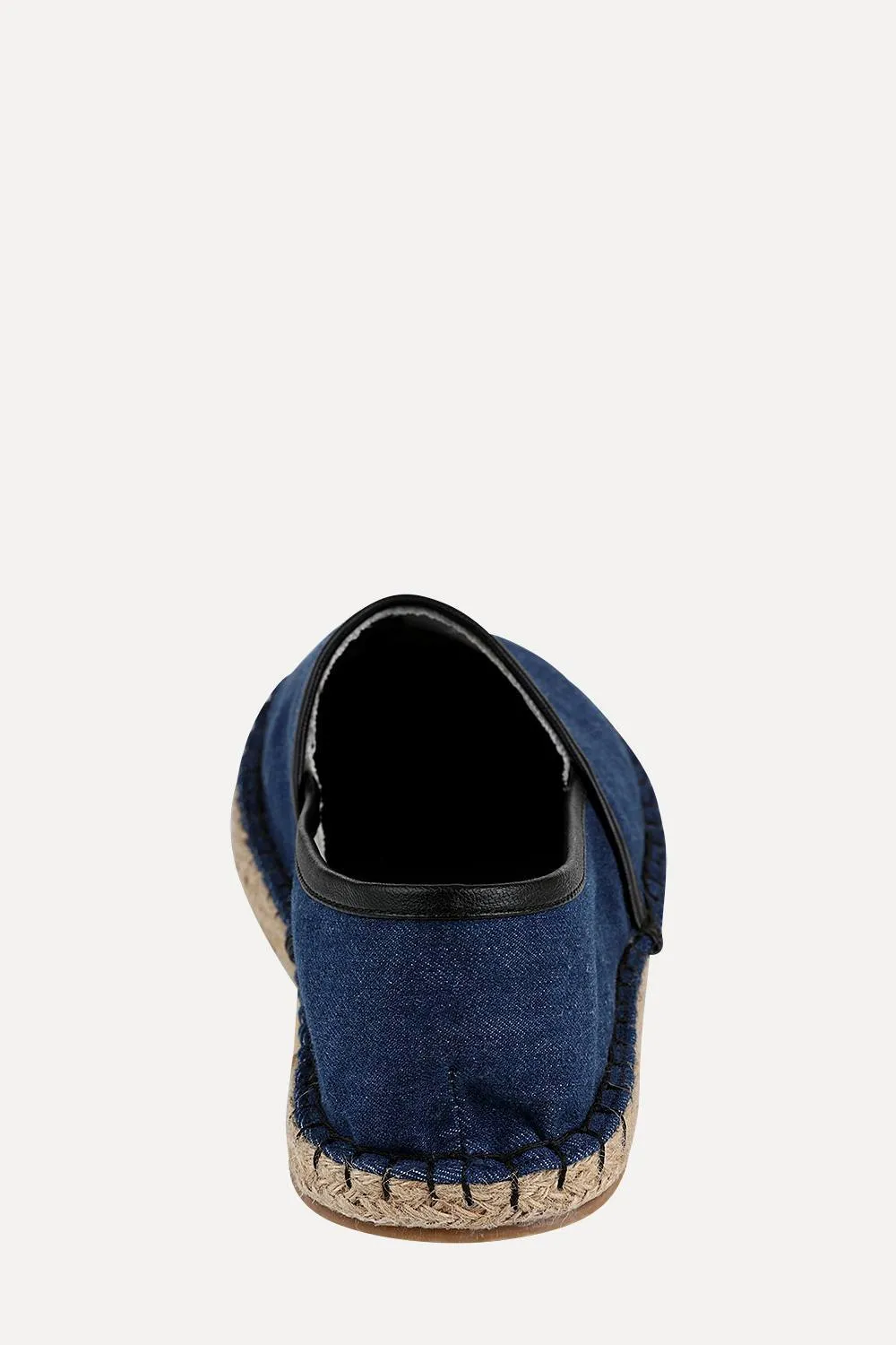 Denim Espadrilles with PU Binding