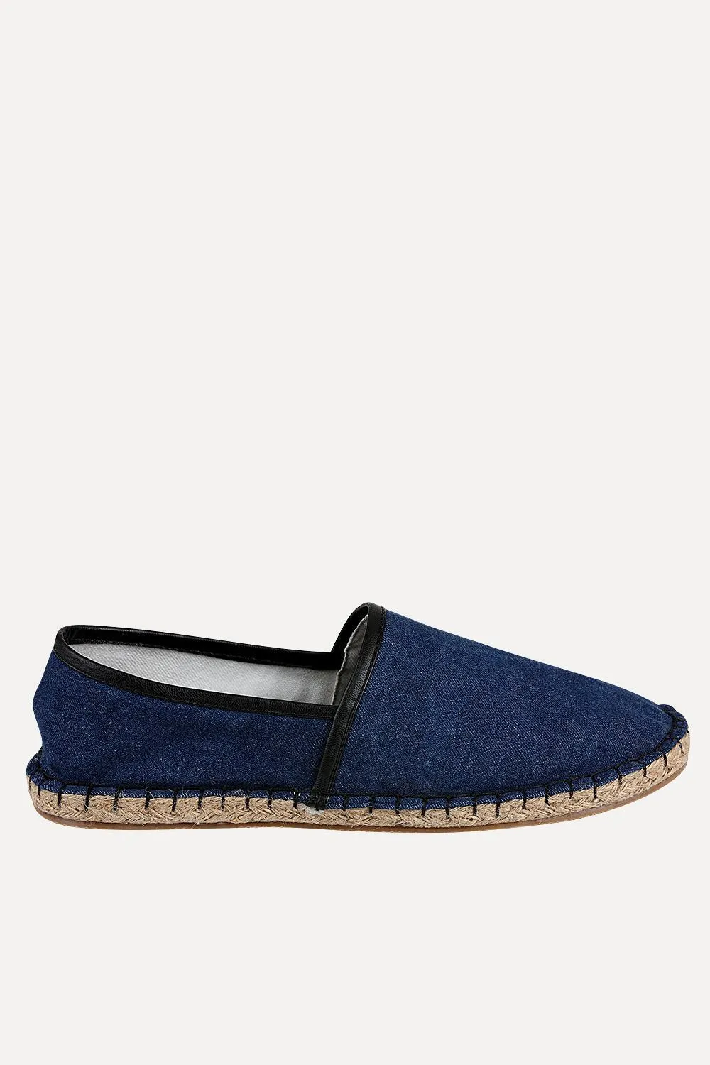 Denim Espadrilles with PU Binding