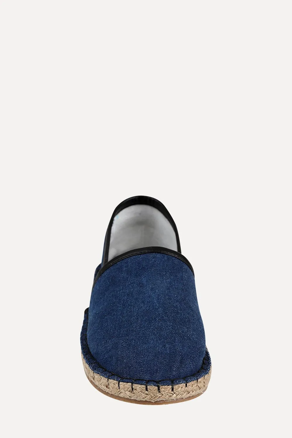 Denim Espadrilles with PU Binding