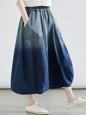 Elasticity Gradient Loose Skirts
