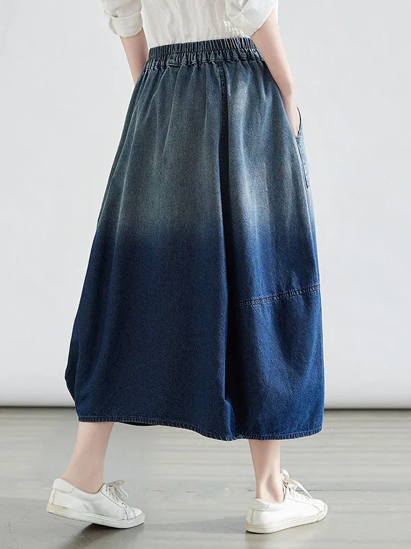 Elasticity Gradient Loose Skirts