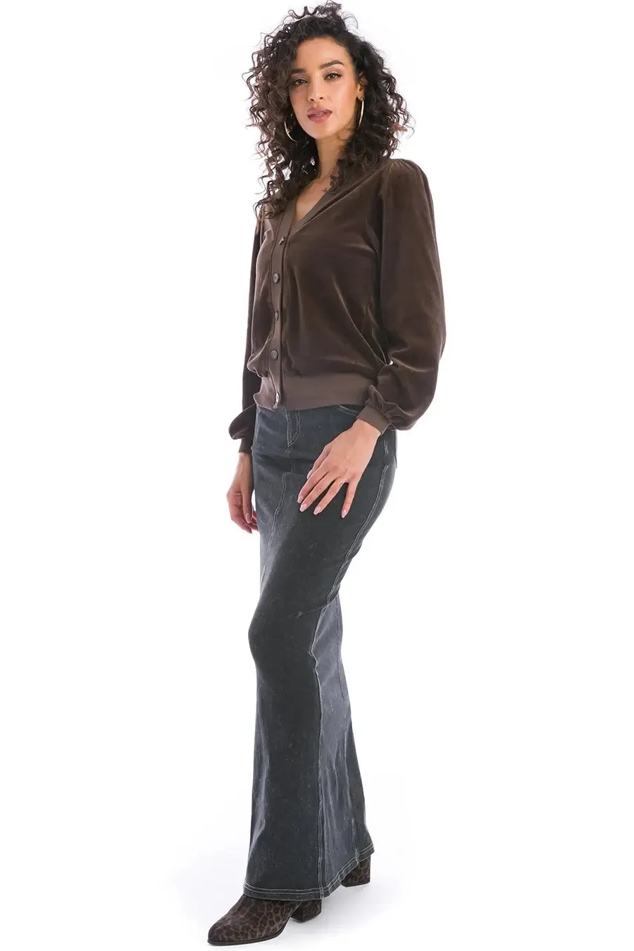 Hard Tail Long Pocket Slit Skirt WJ-111