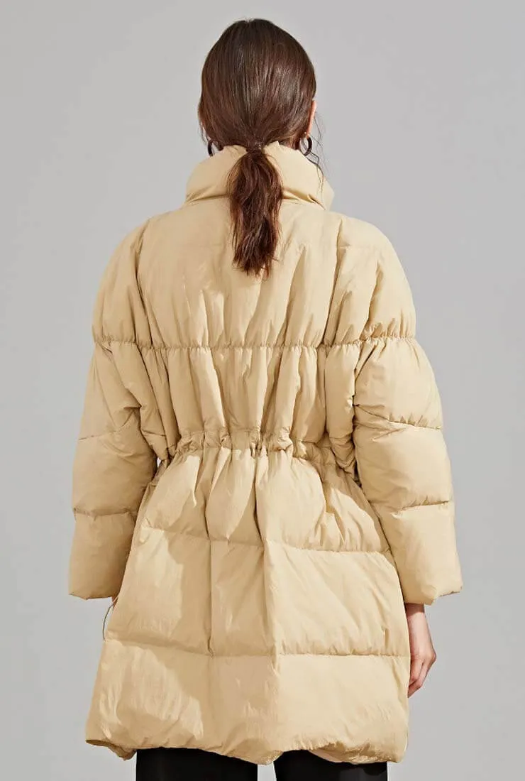 Loose Mid-Length Down Bubble Coat