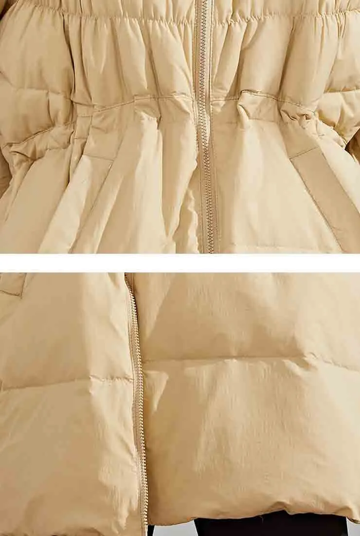 Loose Mid-Length Down Bubble Coat