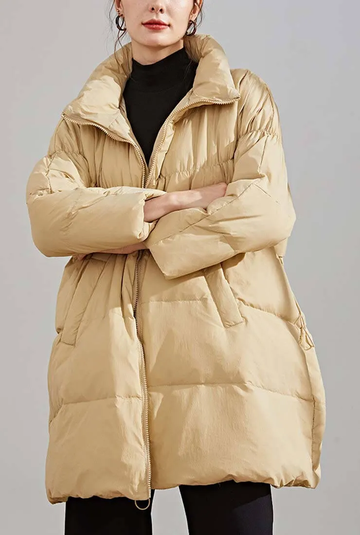Loose Mid-Length Down Bubble Coat