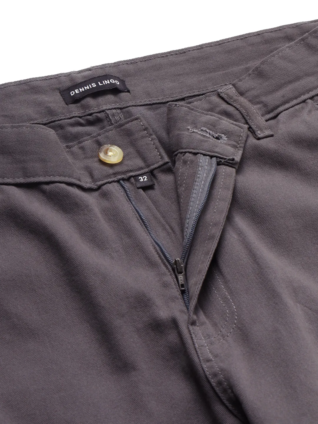 Men's 6 Pocket Dark Grey Solid Cargo