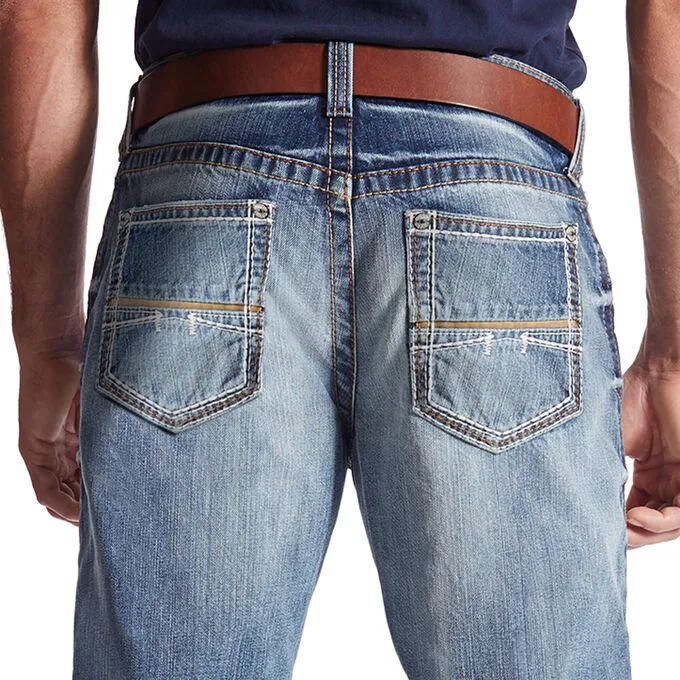 Men's Ariat 10017511 M4 Durango Wash Low Rise Coltrane Pocket Boot Cut Jean