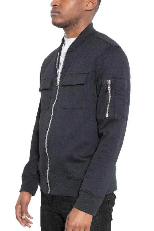 Mens Cotton Zip Up Light Weight Jacket