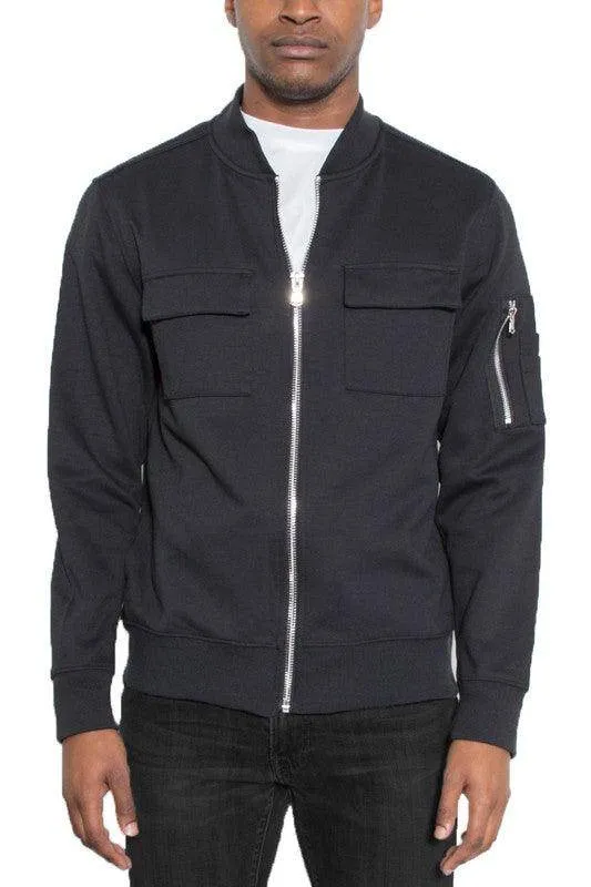 Mens Cotton Zip Up Light Weight Jacket