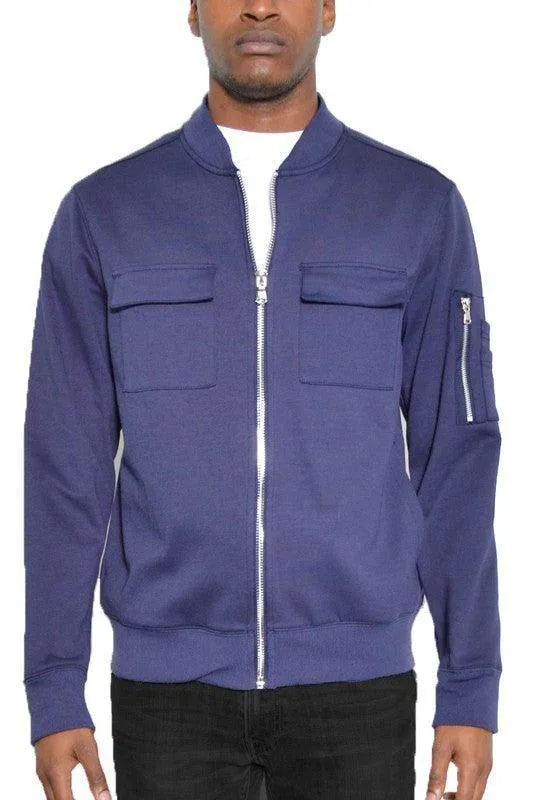 Mens Cotton Zip Up Light Weight Jacket