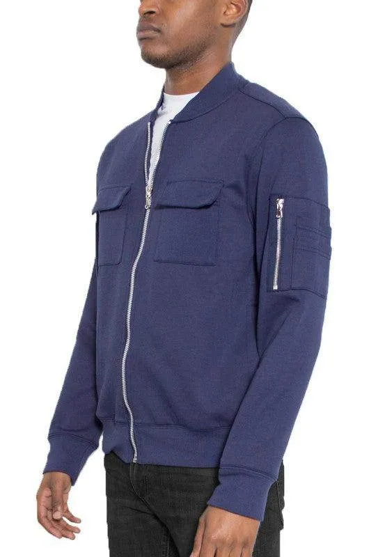 Mens Cotton Zip Up Light Weight Jacket