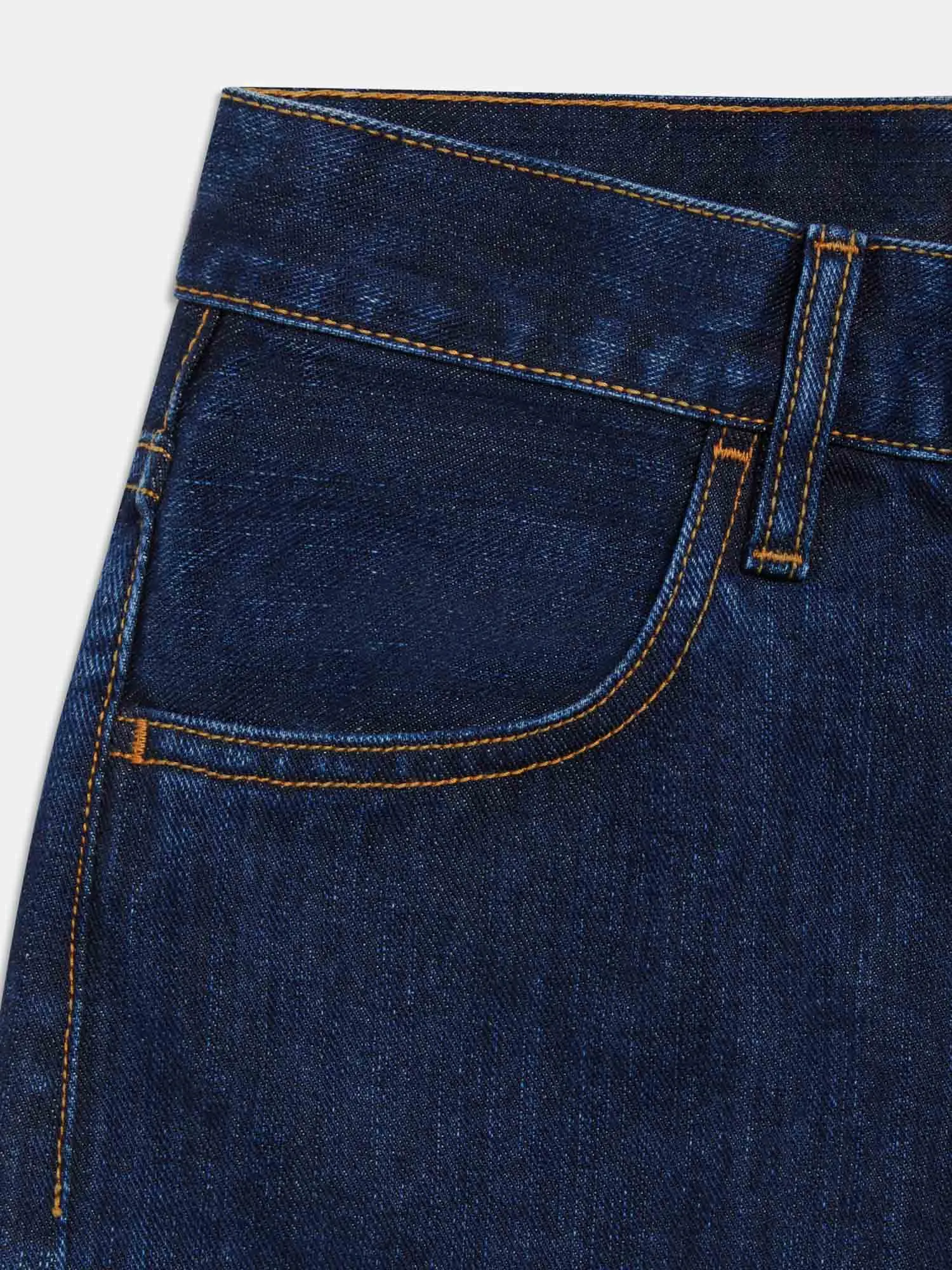 Mens Nettle Denim Straight Leg Jeans—rinse wash