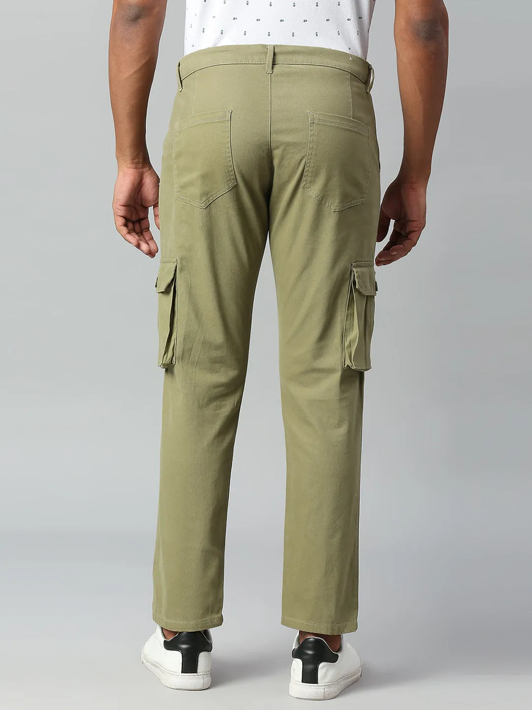 Men's Tapered Fit Cotton Cargo (Light Olive)