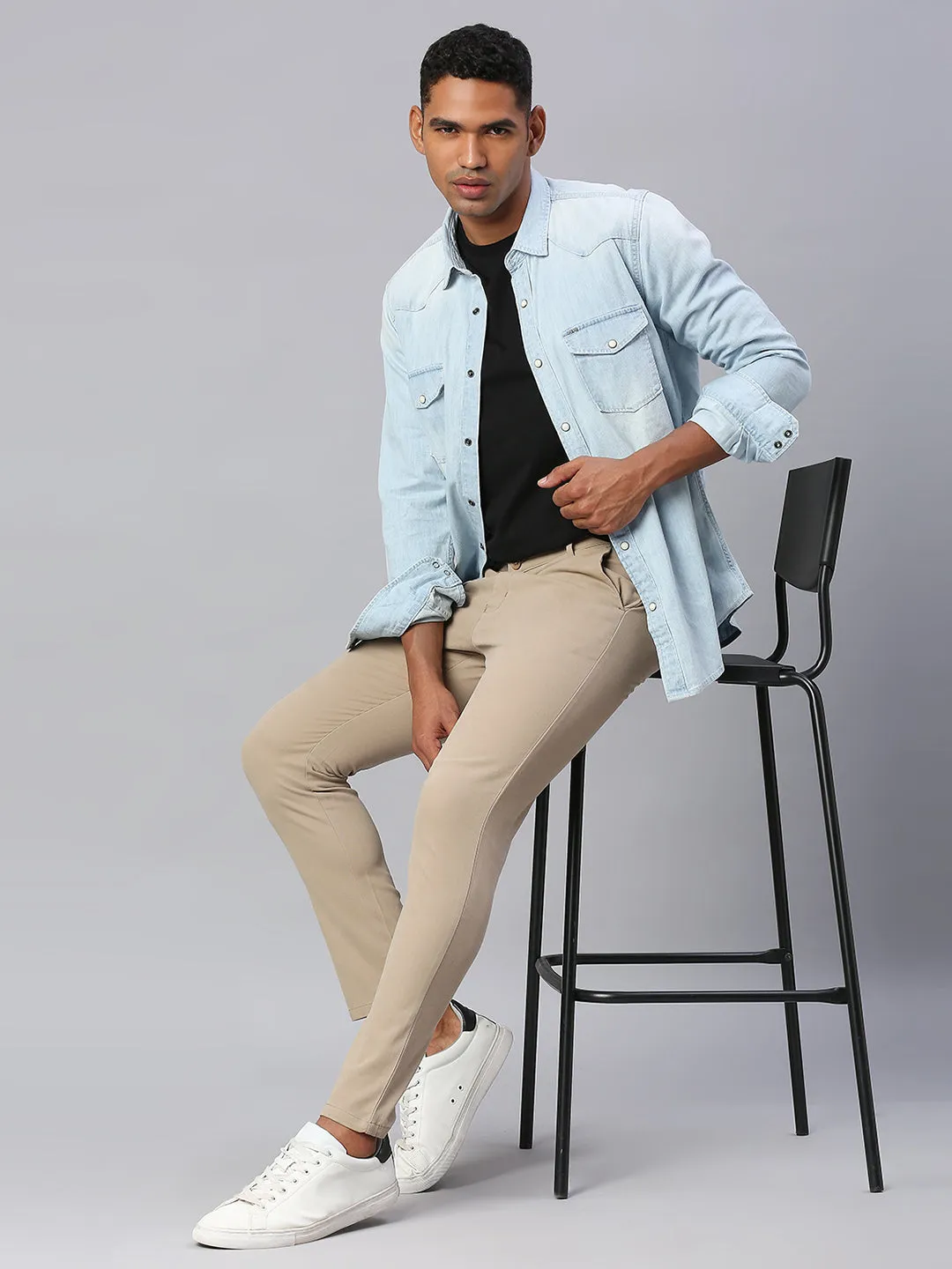 Men's Tapered Fit Cotton Chinos (Walnut)
