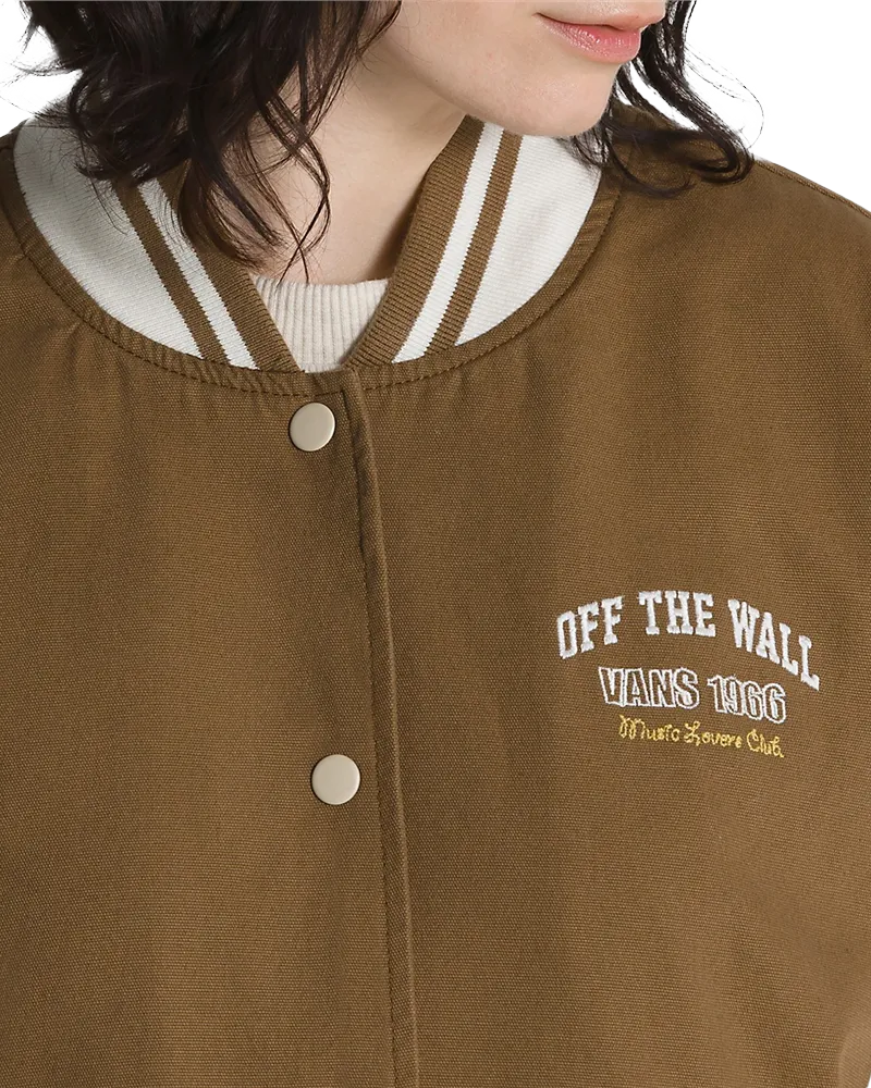 Music Lovers Club Bomber Jacket in Sepia