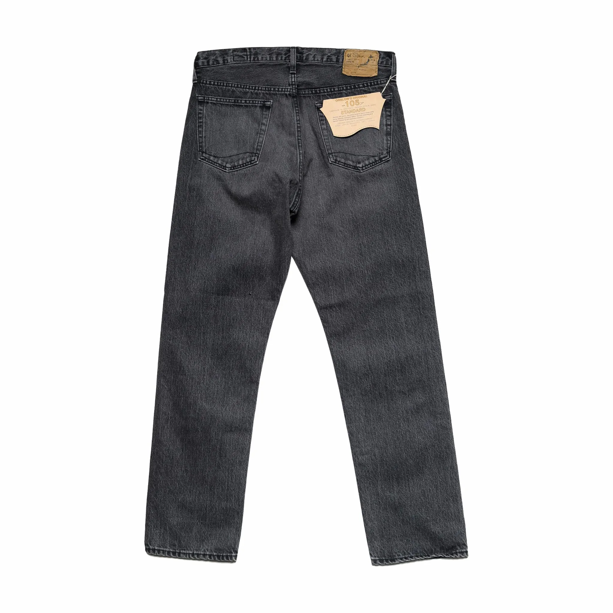 OrSlow 105 90's Black Denim - Standard Fit (Black Stone)
