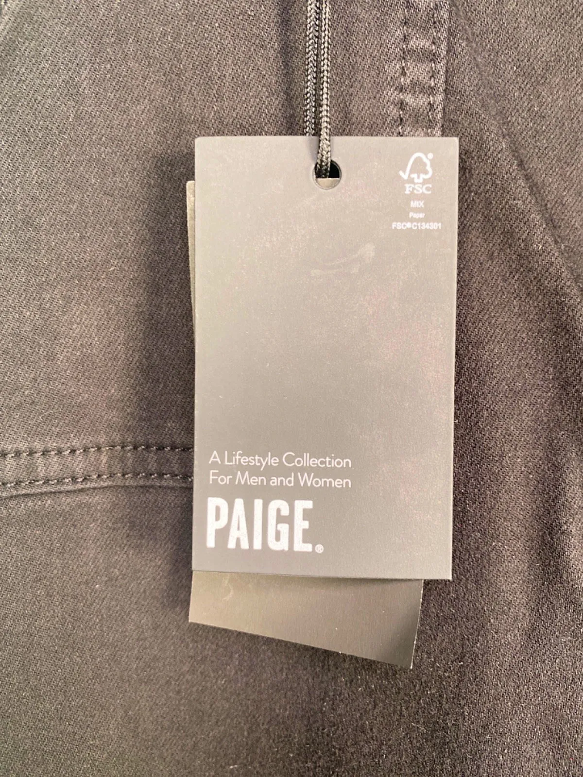 Paige Black mid-rise straight leg Mayslie Jeans UK W30