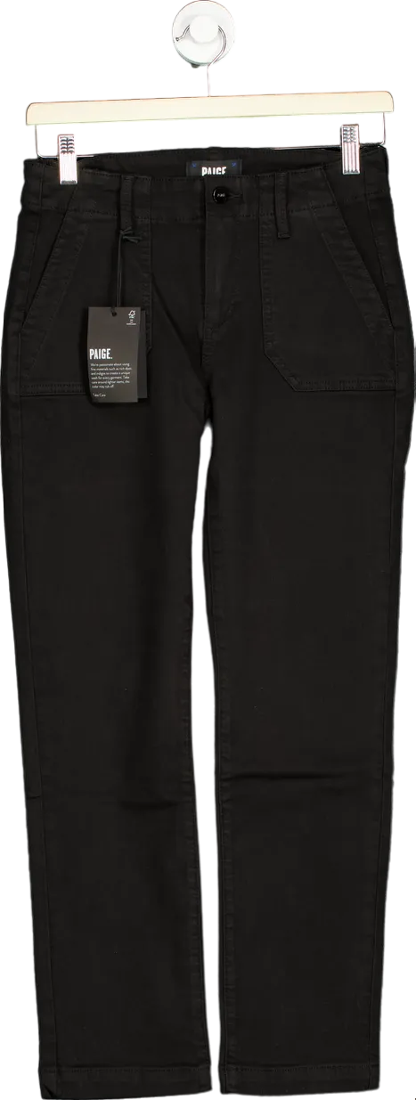 Paige Black mid-rise straight leg Mayslie Jeans UK W30