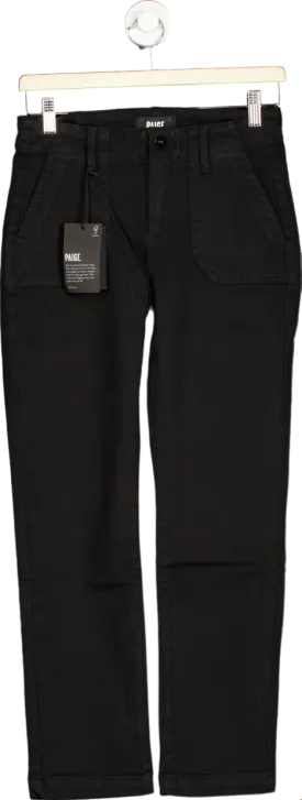 Paige Black mid-rise straight leg Mayslie Jeans UK W30
