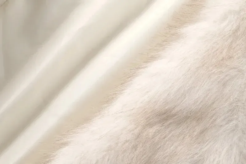 Premium Vintage Look Long Faux Fur Coat Women Gradient Maxi Overcoats 2024 Winter Cozy Iconic Fuzzy Outfits Parka Outwear