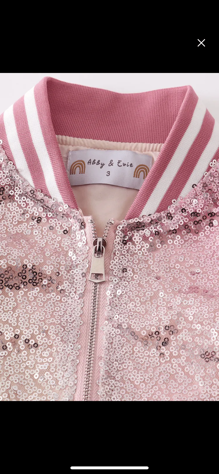 "The BOMB" Girl sequin bomber jacket