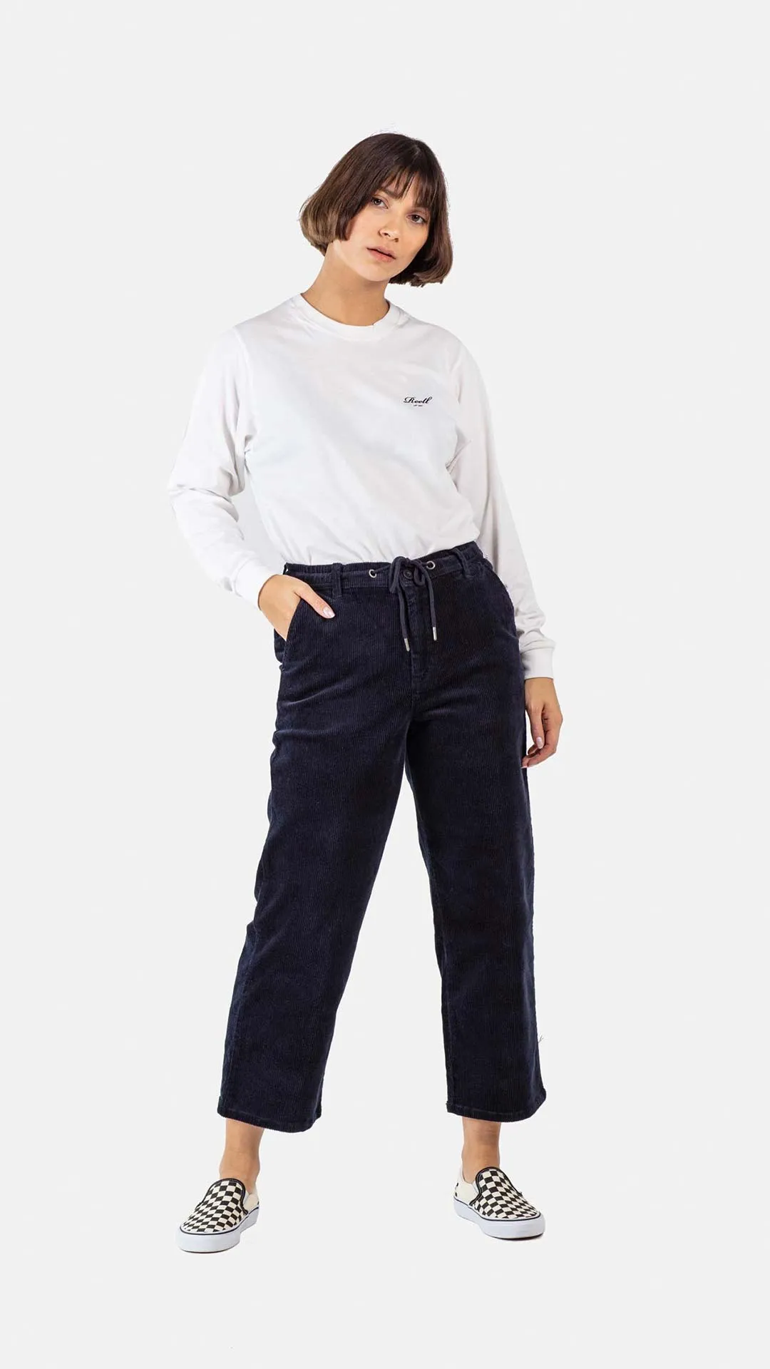 Reflex Women Loose Chino Corduroy - Navy